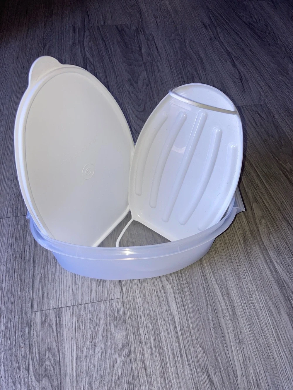Vintage TUPPERWARE Flavor Saver Roast Ham Keeper 3 Pc Storage 13 x 8 inches